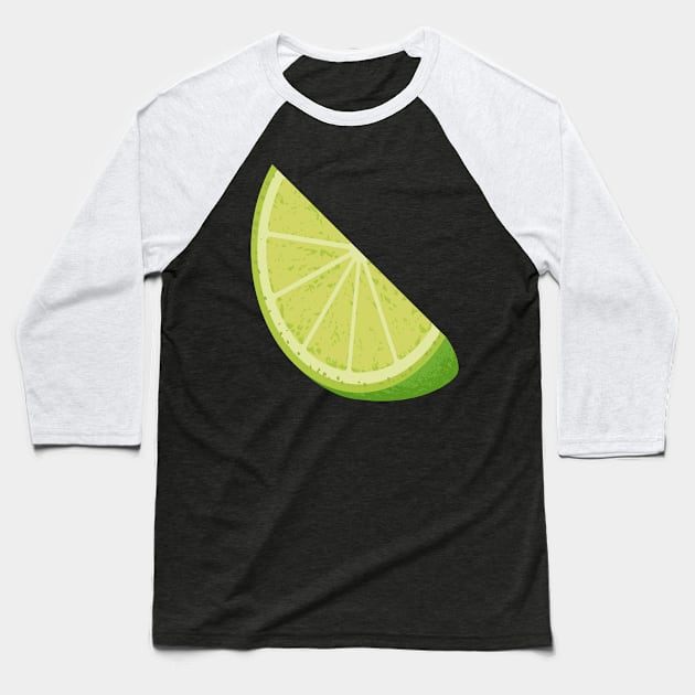 Lime Slice Baseball T-Shirt by sifis